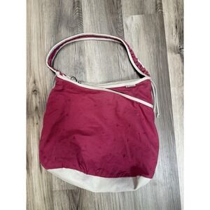 Columbia Y2K Pink Shoulder Bag Canvas Trim Travel Hobo Tote Messenger